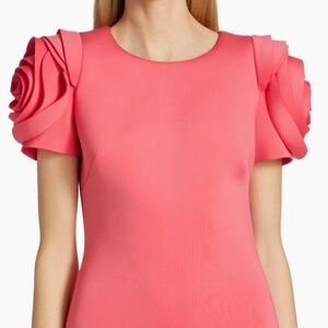 Badgley Mischka rosette cocktail dress